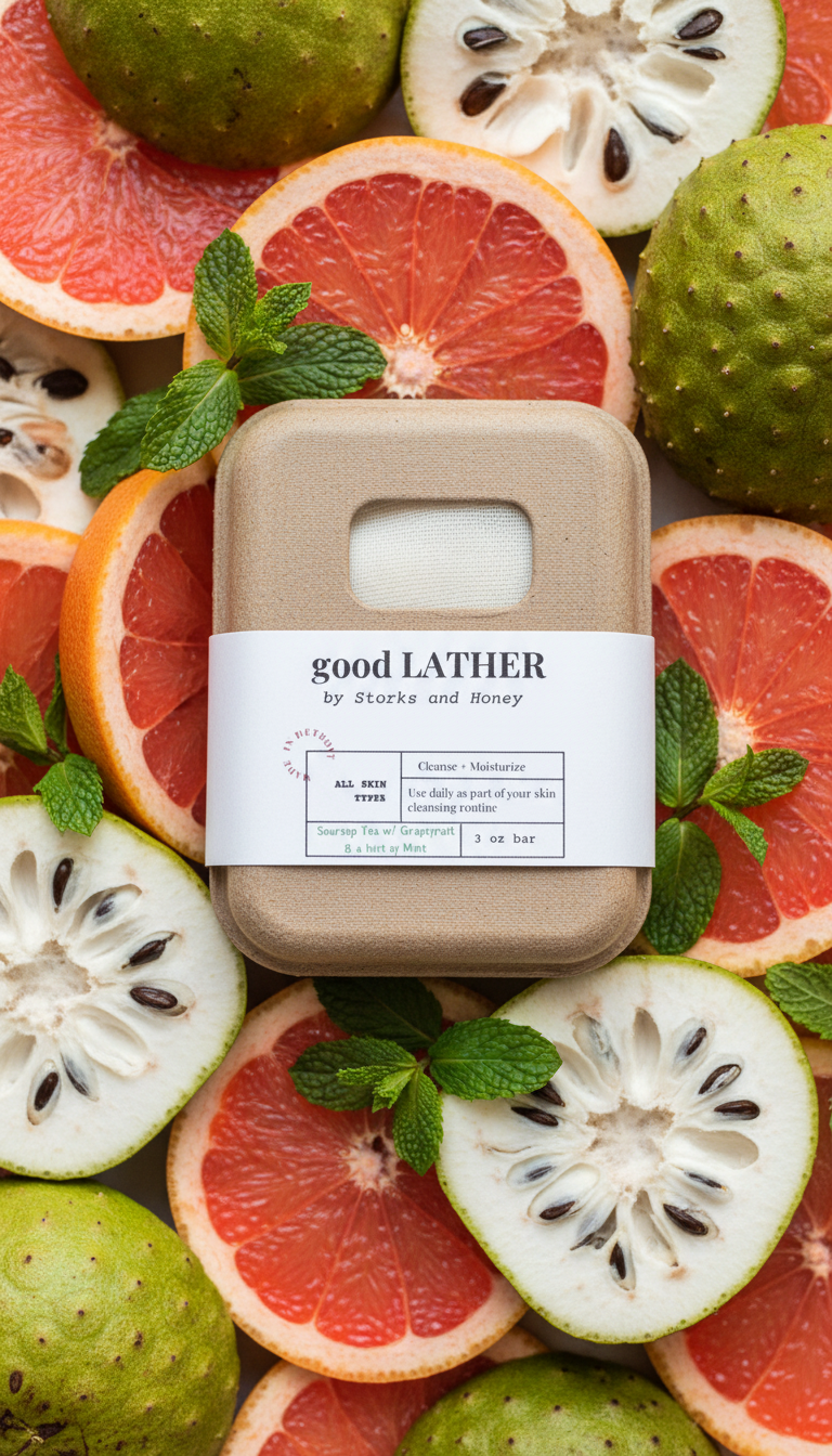 Soursop Tea w/ Grapefruit & a hint of Mint soap